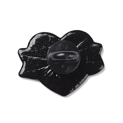 Эмалированная булавка, значок сплава сердца для одежды рюкзака, электрофорез черный