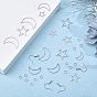 Unicraftale DIY 304 Stainless Steel Earring Making Kits, Including Linking Rings & Jump Rings & Earring Hooks, Star & Moon