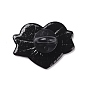True Word Enamel Pin, Heart Alloy Badge for Backpack Clothes, Electrophoresis Black