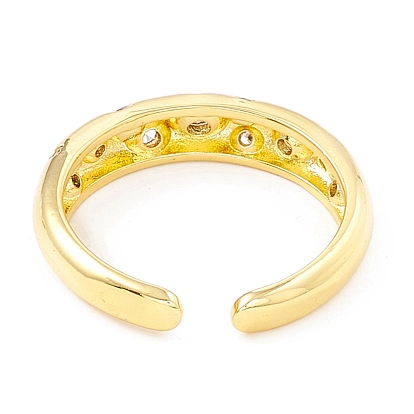 Открытое кольцо-манжета из прозрачного кубического циркония, украшения из латуни для женщин, без кадмия и без свинца