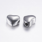 316 Surgical Stainless Steel Beads, Heart