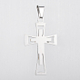 304 Stainless Steel Pendants, Large Hole Pendants, For Easter, Crucifix Cross