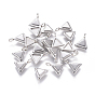 304 Stainless Steel Pendant Cabochon Settings, Triangle
