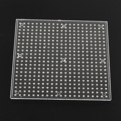 Square ABC Plastic Pegboards used for 5x5mm DIY Fuse Beads, 110x110x5mm