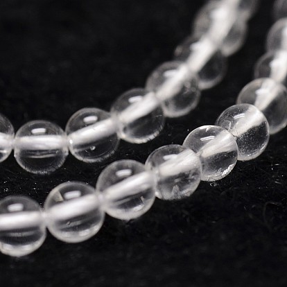 Naturelles cristal de quartz brins de perles, perles de cristal de roche, ronde, Grade a