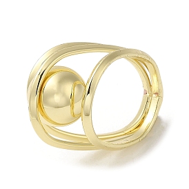 Brass Rings, Oval with Big Ball Ring for Women