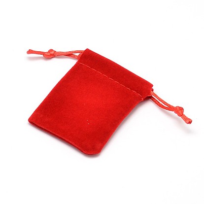 Velours rectangle de tissu sacs cadeaux, bijoux sachets d'emballage de étirables, 7x5.3 cm