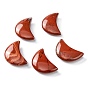 Natural Red Jasper Beads, No Hole/Undrilled, for Wire Wrapped Pendant Making, Moon