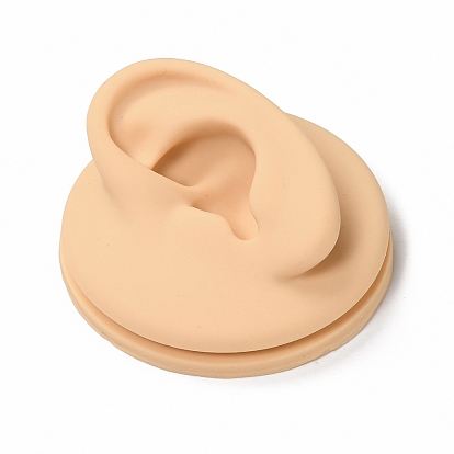 Мягкая силиконовая форма для ушных дисплеев, с акриловыми подставками, серьги-гвоздики для ушей, обучающие инструменты для пирсинга, практики иглоукалывания
