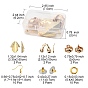 Kit de fabrication de boucles d'oreilles bricolage, y compris les pendentifs pépite et fleur et arc en fer, crochets de boucle d'oreille en laiton et écrous d'oreille