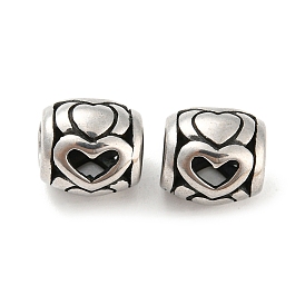 316 Surgical Stainless Steel  Beads, Heart