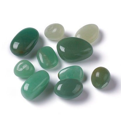 Natural Green Aventurine Beads, Tumbled Stone, Healing Stones for 7 Chakras Balancing, Crystal Therapy, Meditation, Reiki, Vase Filler Gems, No Hole/Undrilled, Nuggets