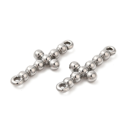 Ion Plating(IP) 304 Stainless Steel Connector Charms, Cross Link