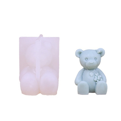 Bear Scented Candle Food Grade Silicone Molds, Candle Making Molds, Aromatherapy Candle Mold