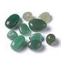 Естественный зеленый бисер авантюрин, упавший камень, лечебные камни для 7 балансировки чакр, кристаллотерапия, медитация, Рейки, драгоценные камни наполнителя вазы, нет отверстий / незавершенного, самородки