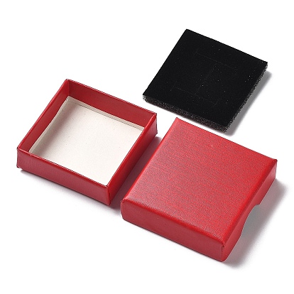 Картон комплект ювелирных изделий коробки, с губкой внутри, квадратный