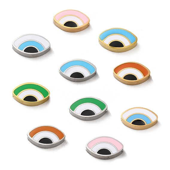 Revestimiento iónico (ip) 304 perlas de acero inoxidable, con esmalte, ojo
