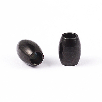 Baril 304 perles d'espacement en acier inoxydable, 5x4mm, Trou: 2mm