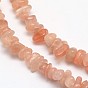 Chips Natural Sunstone Beads Strands, 3~8x3~12x3~5mm, Hole: 1mm, about 32 inch