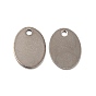 201 Stainless Steel Pendants, Oval Charm