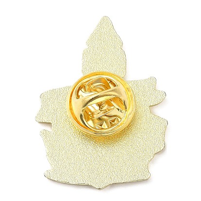 Pin de esmalte de tema mágico, Broche de aleación de zinc dorado claro para ropa de mochila