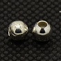 1 boîte de fer d'écartement perles rondes, 2~5mm, trou: 1~1.5 mm, sur 105 g / boîte