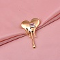 Clear Cubic Zirconia Heart Lapel Pin, Brass Badge for Backpack Clothes