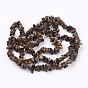 Natural Tiger Eye Stone Bead Strands, Chip, 4~10x4~6x2~4mm, Hole: 1mm, about 210pcs/strand, 35.4 inch