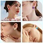 DIY 3D Flower Stud Earring Making Kit, Including Rose Dahlia Resin Cabochons, 304 Stainless Steel Ear Stud Earring Settings