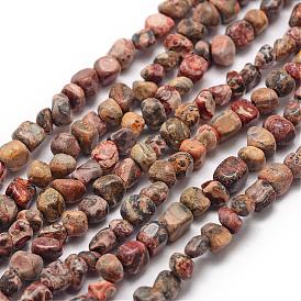 Natural Leopardskin Beads Strands, Nuggets