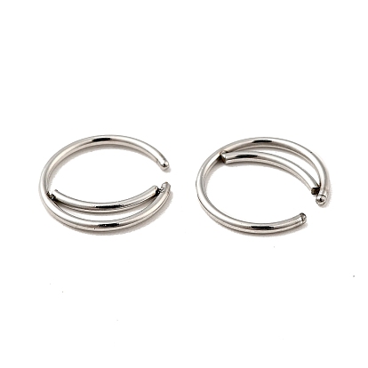 Crescent Moon Shape 316 Surgical Stainless Steel Hoop Nose Rings, Piercing Jewelry for Women