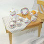 Фарфоровый мини-чайный сервиз, включая чайники 2шт., 5чайные чашки, 8шт посуда, для аксессуаров для кукольного домика, притворяясь опорными украшениями