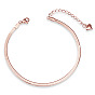 SHEGRACE Titanium Steel Snake Chain Anklets, with Lobster Claw Clasps