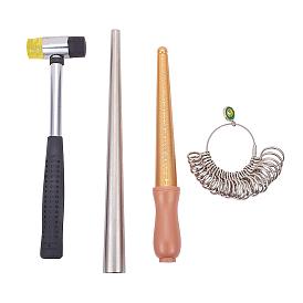 Brass Ring Size Sticks, Calibration Ring Sizers Model and Hammers