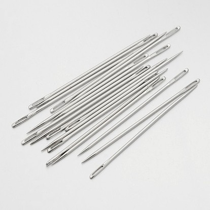 Carbon Steel Sewing Needles, 7.4x0.2cm, about 25pcs/bag