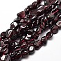 Natural Garnet Nuggets Beads Strands, Tumbled Stone, 5~10x6~7x3~7mm, hole: 1mm, about 14.9 inch ~15.7 inch