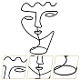 Exhibición del sostenedor del anillo del almacenamiento de la joyería del hierro, para pendientes collar pulsera organizador, formas de rostro humano