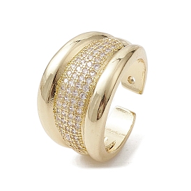 Brass with Micro Pave Cubic Zirconia Adjustable Rings
