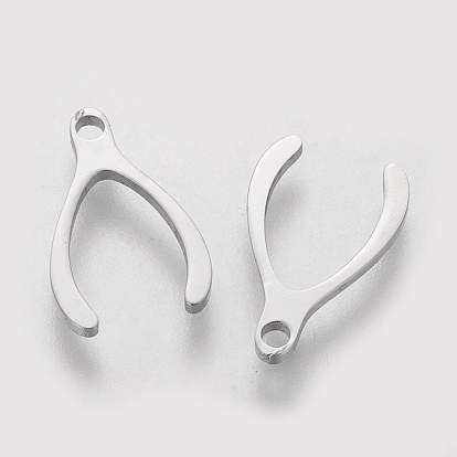 201 Stainless Steel Charms, Wishbone