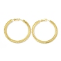 Brass Chain Wrap Big Hoop Earrings for Women, Lead Free & Cadmium Free & Nickel Free