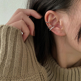 Boucle d'oreille chic et minimaliste de style français avec clou en os pour femme