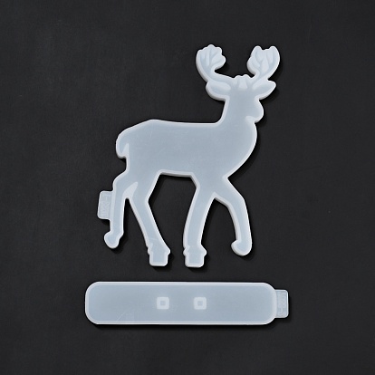 Christmas Reindeer Display Silicone Molds, Resin Casting Molds, For UV Resin, Epoxy Resin Craft Making