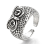 Alloy Cuff Finger Rings, Wide Band Rings, Owl