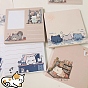 Мультяшный квадрат с рисунком кота блокнот для заметок, наклейки с наклейками, для офисного школьного чтения