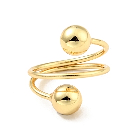 Brass Ball Triple Layer Wrap Ring for Women, Cadmium Free & Lead Free