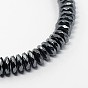Non-magnetic Synthetic Hematite Beads Strands, Faceted Rondelle