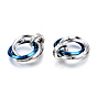 Chapado iónico (ip) 201 colgantes de anillo entrelazado de acero inoxidable, con diamantes de imitación de cristal