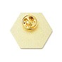 Pin de esmalte con tema de paisaje creativo, insignia de aleación chapada en oro para ropa de mochila