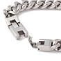 304 Stainless Steel Chunky Curb Chains Bracelet for Men Women