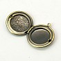 Brass Locket Pendants, Photo Frame Charms for Necklaces, Mixed Shapes and Mixed Color, 10~20x11~20x4~6mm